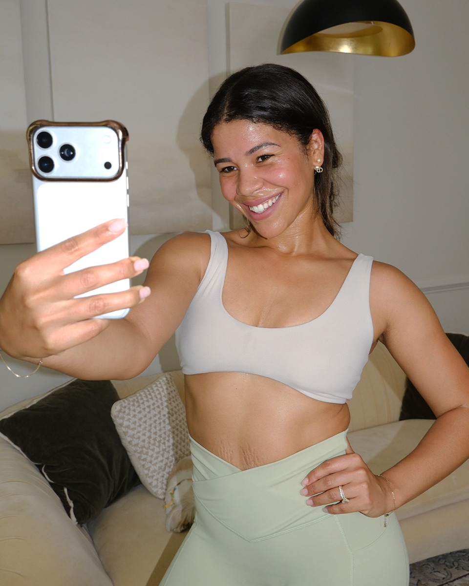 Jo's sweaty selfie after workout